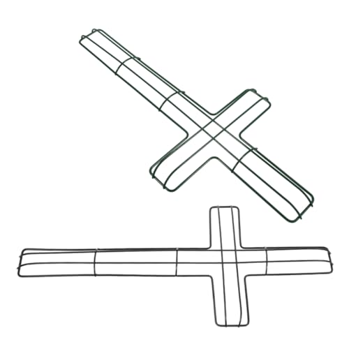 Cabilock 2Pcs Cross Shaped Wreath Frame Metal Wire Craft Ring for Holiday Decor for Wedding and Seasonal Decorations Easy to Clean and Strong Construction