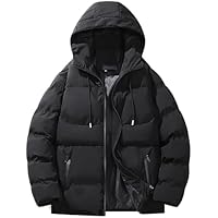 WAZHAKU Chaqueta corta de invierno para hombre, color negro,
