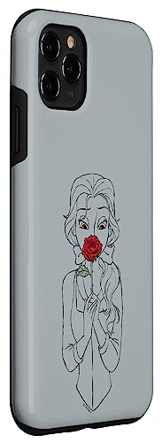 Coque iPhone 11 Pro Max Disney Belle rigide anti rayure avec motif rose éternelle