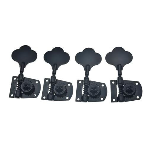 Guitar Tuning Pieces Guitar Machine Heads Knobs Bass Tuning Machines(Black,4R)