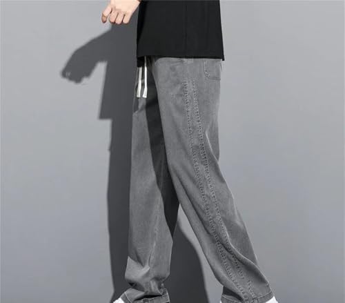 Mens Jeans Summer Thin Baggy Casual Straight Stretch Denim Pants Comfortable Soft Classic Wear3