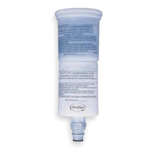 HPLC Coalescing/Carbon Filter, Plastic, White, 3 1/2 in Dia., Mfr: 28161-A