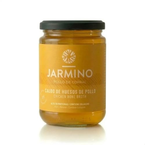 JARMINO Caldo de hueso de pollo (4x 350ml) | orgánico | caldo de pollo | colágeno y ácido hialurónico naturales | caldo de hueso | bone broth