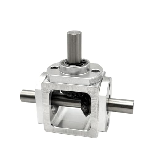 Gearbox 90 Degree Commutator 1 to 1 Transmission Spiral Bevel Gear Angle Reducer 10mm Dual Output Shaft Reversing Gearbox Steering Direction