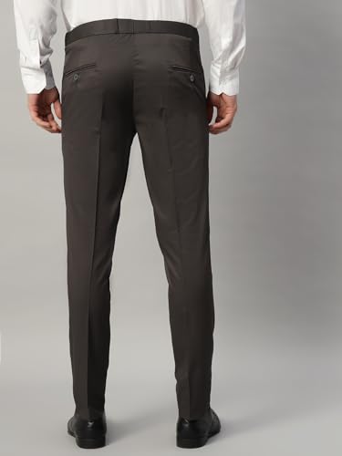 Image of Vogaan Formal Pant with Expandable Waist for Men | Men's Cotton Regular Fit Flat Front Pant for Party and Casual Wear