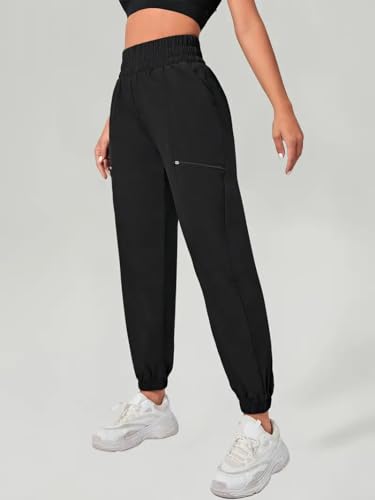 Image of LERIYA Fashion Women's Joggers - Soft High Waist Straight Fit Pants | Comfortable Polylyrca Trousers Travel