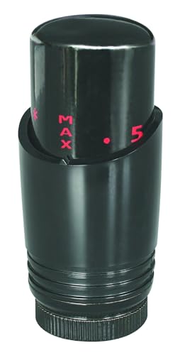 SOMATHERM FOR YOU, Tête thermostatique M30x1,5 noire pour radiateur ou sèche-serviette, design moderne, contrôle précis de la température, fonction antigel, installation facile