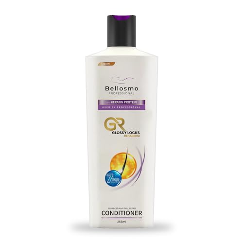 Image of glossy locks Conditioner, with Rice Water, Protects Natural Hair Growth, Volumizing, for Women, Nutrient Infused with Vitamin B5-355ml