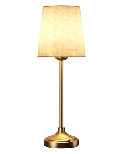 Image of Battery Operated Lamp, 8000mAh, Ambient Light, Touch Control, Dimmable, Portable, 2700K, LED, Wireless, Rechargeable, Battery Operated, Desk Lamp, Kitchen Lamp, Fabric Shade, for Dining Room, Bedroom