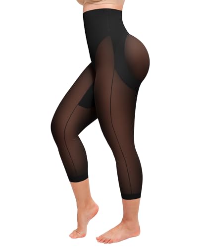 SHAPELLX Shapewear for Women Capris Leggings for Women Tummy Control Underwear High Waist Body Shaper Butt Lifting Panties