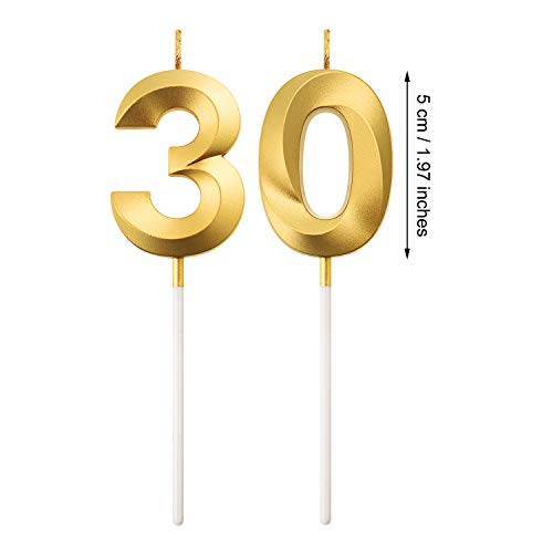 image for BBTO Birthday Candles Numeral Candles Cake Topper Decoration for Birth