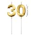 Birthday Candles Numeral Candles Cake Topper Decoration for Birthday Party Wedding Anniversary Celebration Supplies(Gold,30th)