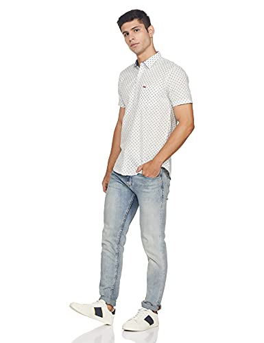 Image of Easybuy Men's Slim Shirt (AU21TW14MT Off White XXL)