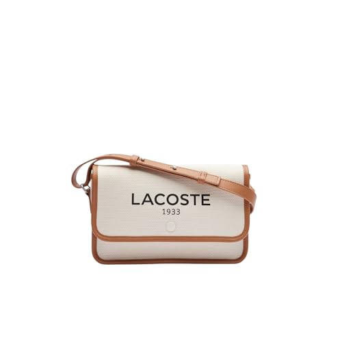 Lacoste Bolsa transversal transversal com aba, Bronzeado natural, One Size