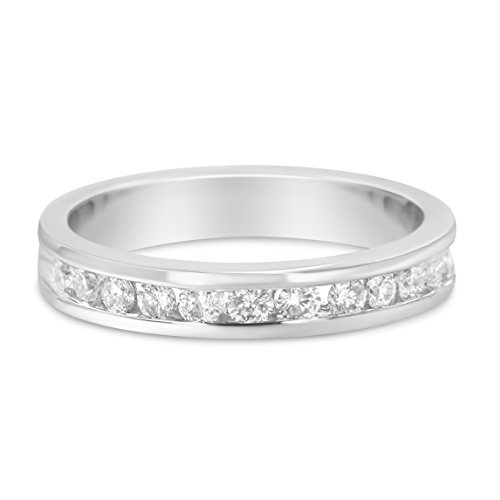 Original Classics 14K White Gold Round Diamond Band (0.50 Cttw, H-I Color, I1-I2 Clarity) - Size 7-1/2