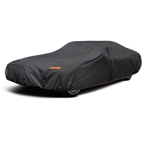 Image of 6 Layer Extra Large Sedan Car Cover Universal Fit for Buick Electra 225, Chrysler New Yorker, Chevrolet Caprice(71-76), Ford Thunderbird(72-76),Galaxie 500(65-67),etc. Fits Cars up to 225 Inch