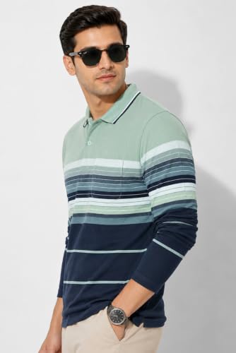 Image of SANE ORIGINALS Full Sleeves Textured Polo Tshirt for Men with Pocket || Long Sleeves Collar and Pocket T-Shirt for Men
