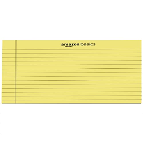 Image of Amazon Basics Legal /Wide Ruled 8.5 x 11.75 inch Legal Pad, Canary, 72 Count (Pack of 12), 50 sheets per pad, 6 packs per carton