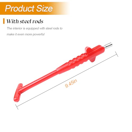 Image of Car Tire Valve Stem Puller, No Scratch Auto Valve Stem Remover & Installer Core Tool, Vehicle Tyre Valve Repair Tool Accessories, Universal for SUV Motorcycle Truck (Red)