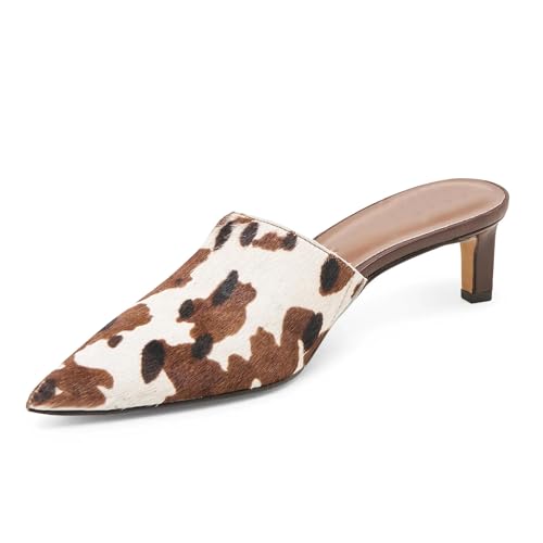 Kitten Heel Mules for Women Comfortable Slip On Mules Pumps Pointed Closed Toe Slides Wedding Party Dress Pumps Shoes3