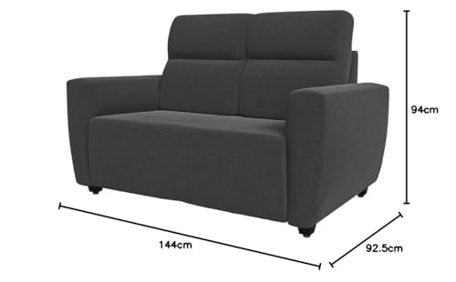 Image of Wakefit Sofa Set | 3 Year Warranty | Sofa 2 Seater, 2 Seater Sofa for Living Room, Wooden Sofa Set, Couch Sofa for Living Room, Sofa for Living Room - Belize(Malphino : Smoke Grey)