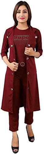 genericWomen's Knee Length Jumpsuit (515_Maroon_Free)