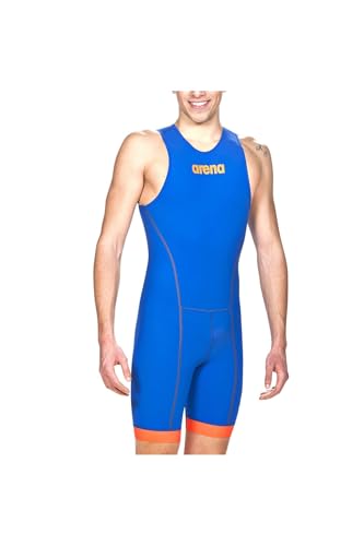 ARENA Herren Triathlon Anzug ST 2.0 mit Rückenreißverschluss, royal/Orange, M