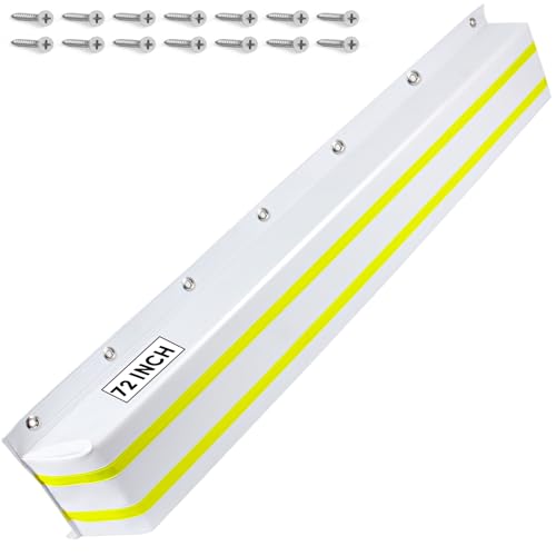 DEDU Dock Bumpers 72 Inch 1 Pack, Boat Dock Bumpers with Upgrade Reflective Strip and Stainless Steel Screws, Dock Fenders Bumper Guards Piling Bumper Marine Grade for Vertical and Horizontal (White)