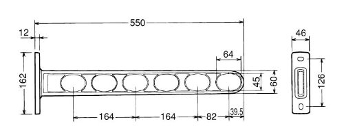 Kawaguchi Giken Hoscreen EK-55-W White Window Wall Clothesline, 1 Piece