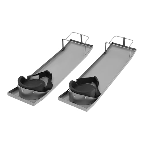 GDIFLS 28'' x 8'' Concrete Knee Boards Slider Stainless Steel Kneeler Board Ergonomic Curved Design Kneedboards Anti-Scratch for Concrete Finishing Work