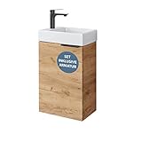 MIT ARMATUR: Mit dem Waschtisch Set sind Sie direkt mit notwendigen ausgestattet. Einfach den Waschtisch, die Armatur anschließen und schon haben Sie ein echtes Highlight im Badezimmer geschaffen.