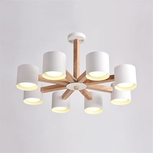 Pendants LED abat-jour fer blanc pour luminaire de salon et feux manger