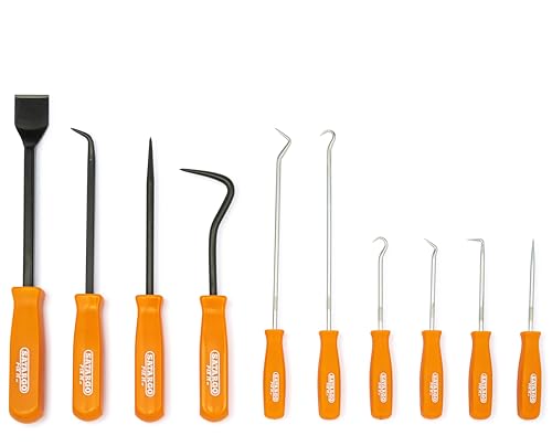 SATARGO Professional 10-Piece Pick and Hook Tool Set, Mechanic Tools for O-Ring, Gasket, Seal Removal