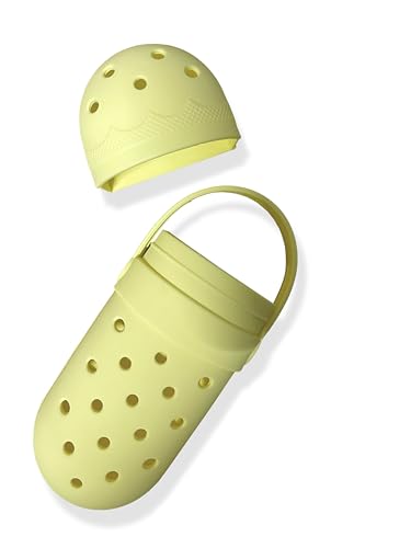 Nenis Clog Shape Pencil Case | Silicone Storage Pencil Pouch Stationery Pen Holder | Charms Pencil Holder (Yellow)