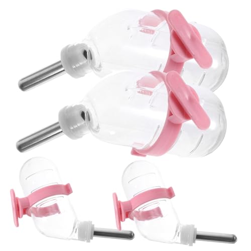 Garneck 4Pcs Hamster Water Bottles Automatic Hanging Waterer Capacity Leak Design Convenient Pet Feeder for Animals Easy Water Level Monitoring