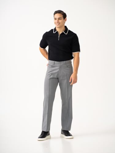 Image of The Pant Project Relaxed Fit Korean Pintuck Pants for Men | Stylish Relax Fit Men's Wear Trousers for Office or Party | Mens Fashion Dress Trouser Pant