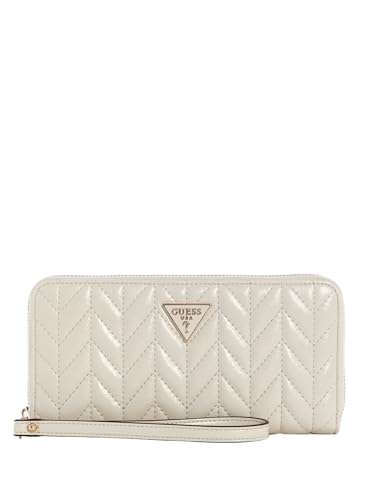 Porte-monnaie GUESS Cheryl SLG écru portefeuille zippé femme