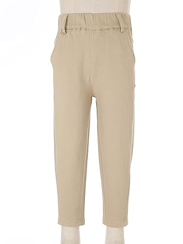 JEATHA Toddler Boys Cargo Pants Pull-on Joggers Active Sweatpants Casual Trousers with Pockets2