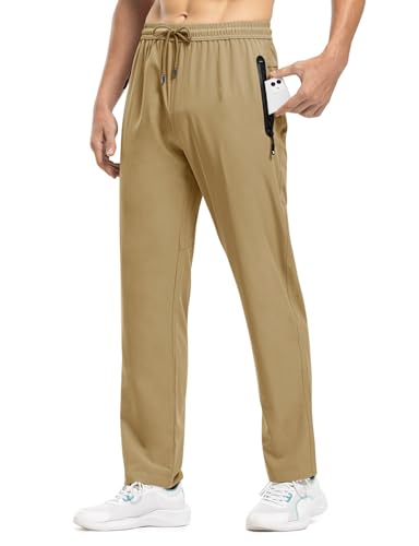 Image of TBMPOY Men's Outdoor Lightweight Hiking Mountain Pants Running Active Jogger Pants