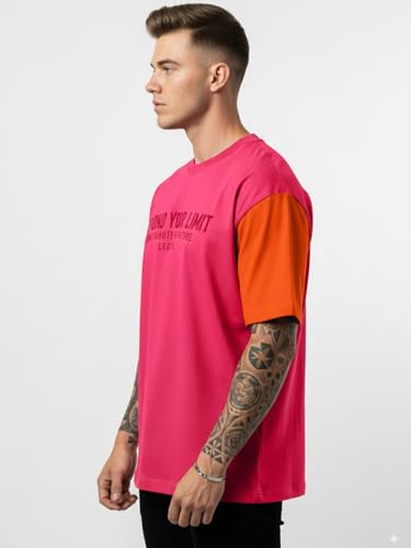Image of LEOTUDE Men Polycotton Classy Look Regular Fit Round Neck Half Sleeve