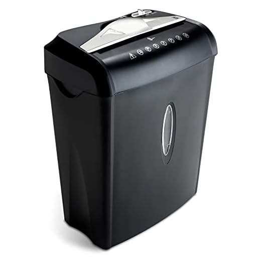 Aurora High Security Paper and Credit Card Shredder with 3.7-Gallon Wastebasket, 8-Sheet Cross-Cut with Basket