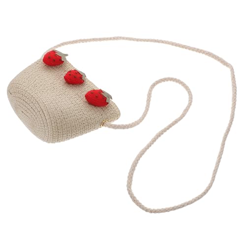 NOLITOY Bolsa Infantil de Paja para Niñas Bandolera Cruzada Práctica y Duradera para Guardar Juguetes y Accesorios Pequeños Diseño Decorativo y Funcional para Uso Diario y Sesiones de
