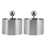 Sewroro Molde Redondo de Acero Inoxidable 2 Piezas Molde para Platos Fríos y Mousse Utensilios de Cocina Creativos para Emplatar y Decorar en Hogar y Restaurante