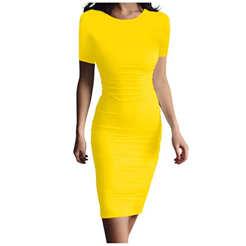 Sexy Kleid Damen Sexy Outfit FüR Damen Strick Kleid Damen Winter UmhäNgetasche Damen Slim Fit Rundhals Kurzarm Mini Kleid Elegant Kurz...