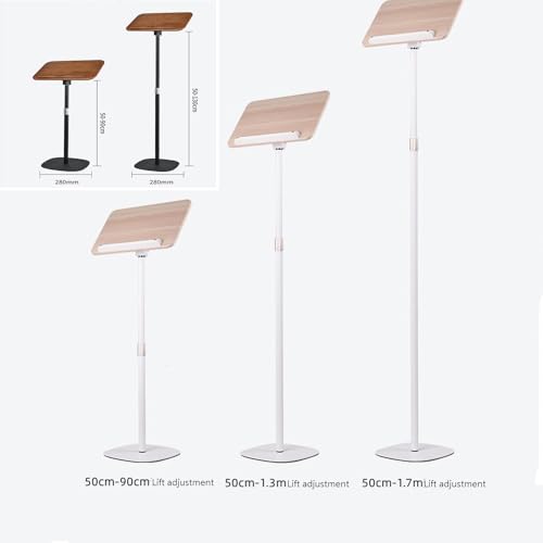 Image of Adjustable Portable Lectern Stand for Churches - Sturdy Podium with Inclined Reading Surface, Easy Assembly Floor Standing Desk for Worship, Presentations & Eventscm(50-170Cm-B)