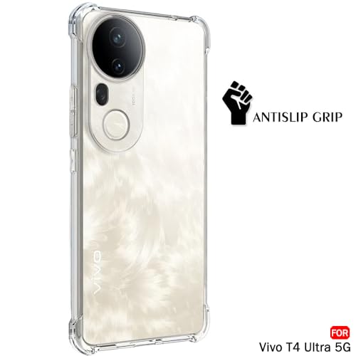 Image of TheGiftKart Crystal Clear Back Cover Case for Vivo T4 Ultra 5G | Shockproof Soft TPU Case | Cushioned Edges for Ultimate Protection Back Cover Case for Vivo T4 Ultra 5G (TPU, Transparent)