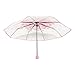 samLIKE Regenschirm,Transparenter klarer Regenschirm Kirschblüten Pilz Apollo Sakura 3 Falten Regenschirm (Rosa)