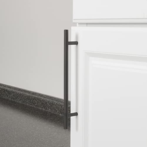 Image of South Main Hardware Euro Bar Cabinet Handle (3 /8 inch Diameter), 8.69 inch Length (6.31 inch Hole Center), Oil Rubbed Bronze, 10-Pack