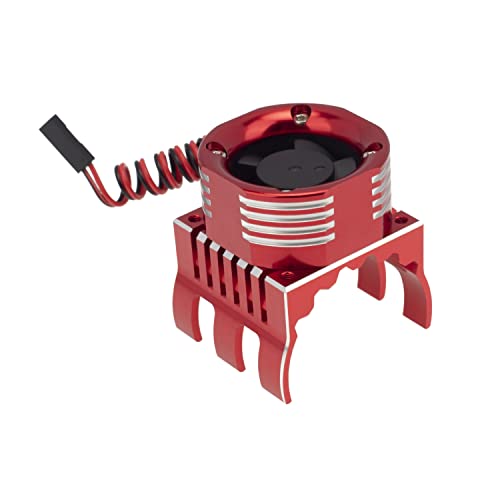 Rc Motor Heatsink With 21000 Rpm Cooling Fan, Aluminum Motor Radiator With Rgb Brushless Engine Motor Heat Sink For Traxxas 1/8 1/10 Car Truck Buggy Scx10, Tamiya Arrma Axial Rc Car 4274 4268 Motor #TOP3