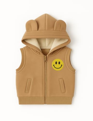 Image of Bold N Elegant Kids Polyester Printed 3d Happy Smile Face Cartoon Winter Warm Hoodied Jacket Sweatshirt and Pajamas 3 Pc Layering Party Clothing Set